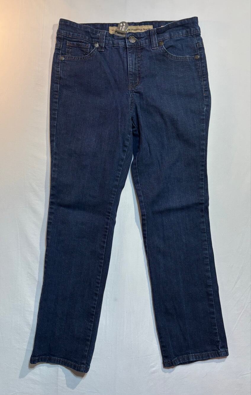 Vintage America Blues Women’s Petite 8P Straight Leg Classic Rise Blue Jeans